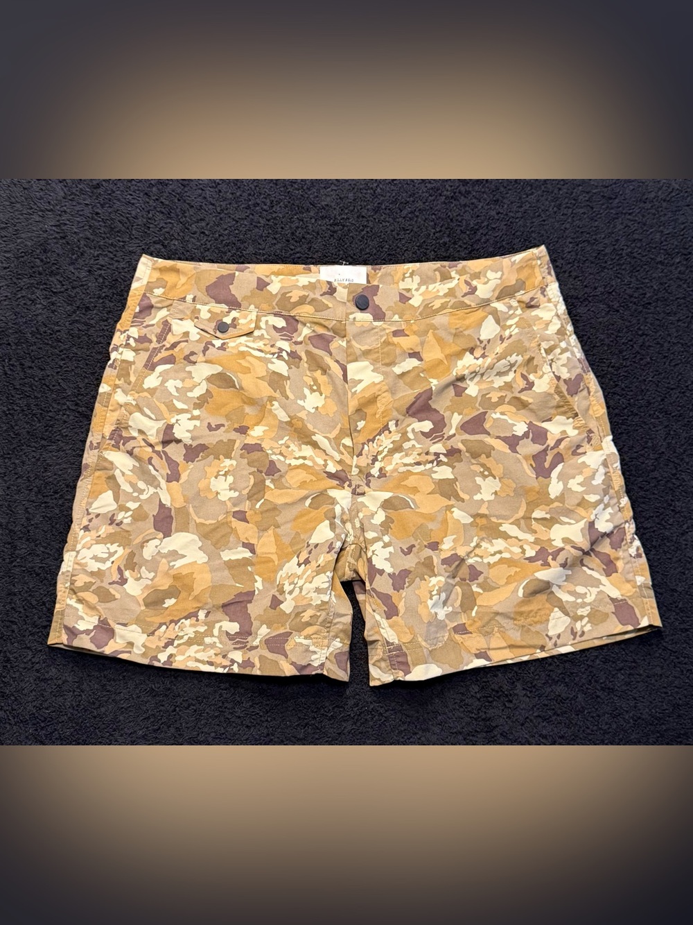 Billy Reid Men’s Camellia Moore Hybrid Swim Shorts Olive Camo